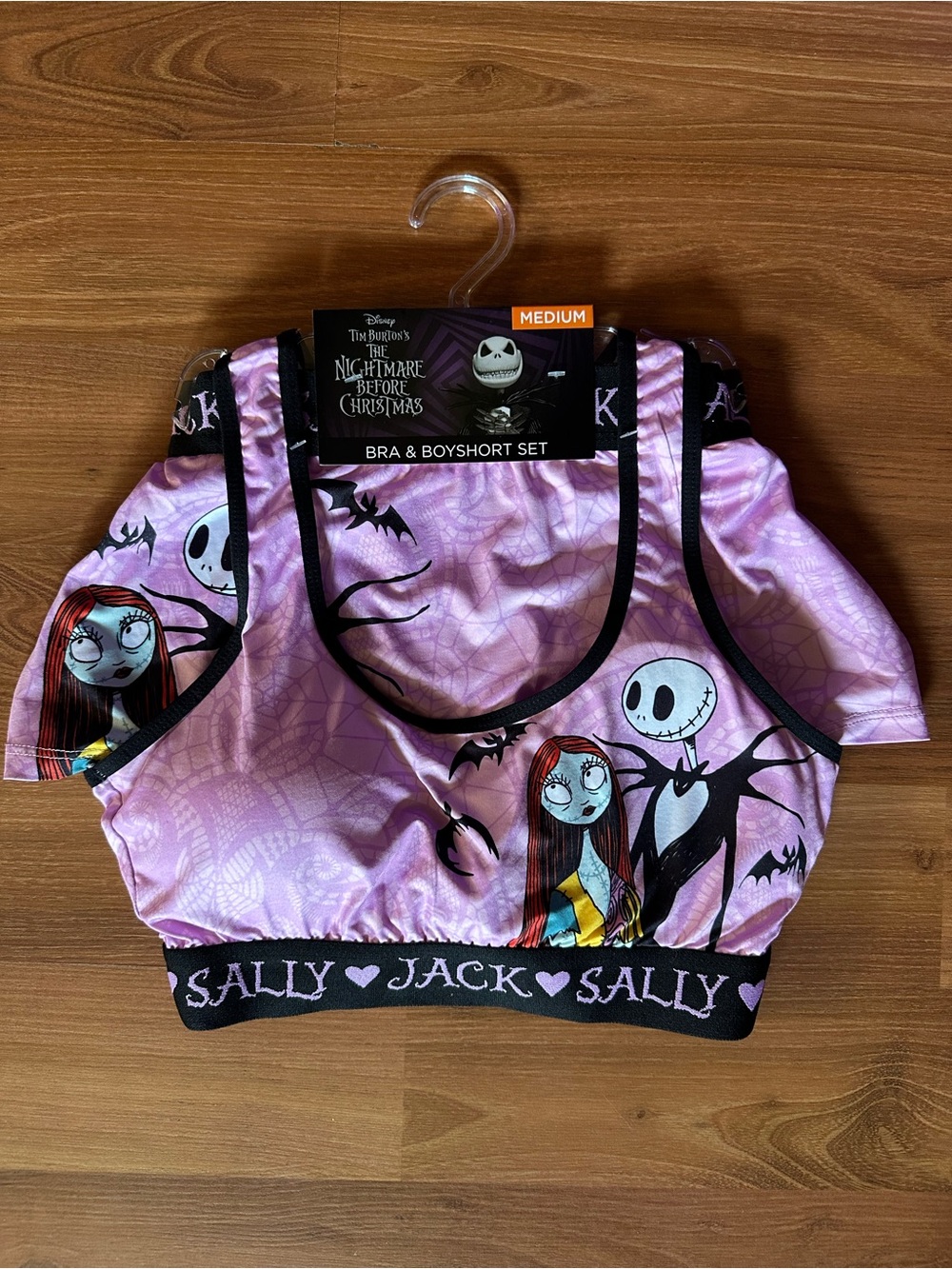 Disney The Nightmare Before Christmas Bra & Boyshort Set Jack Skellington Sally